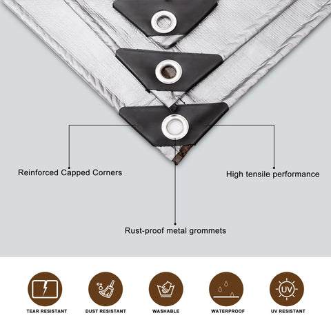 VHESS tarp UV resistant surface protecting equipment from fading