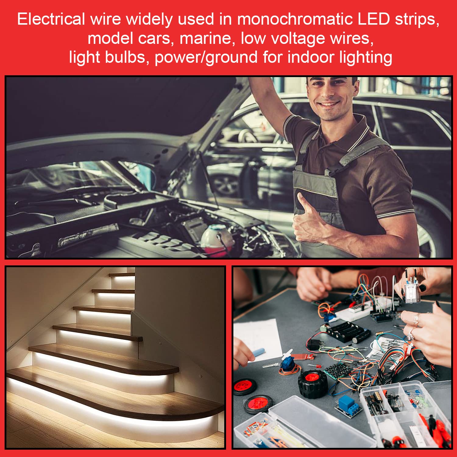 Flexible PVC jacket on VIABRICO wire for easy bending in electronics