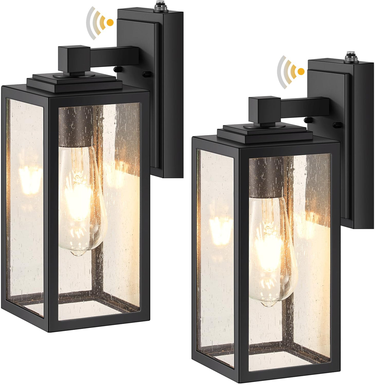 VIANIS dusk-to-dawn wall light for front porch with warm glow
