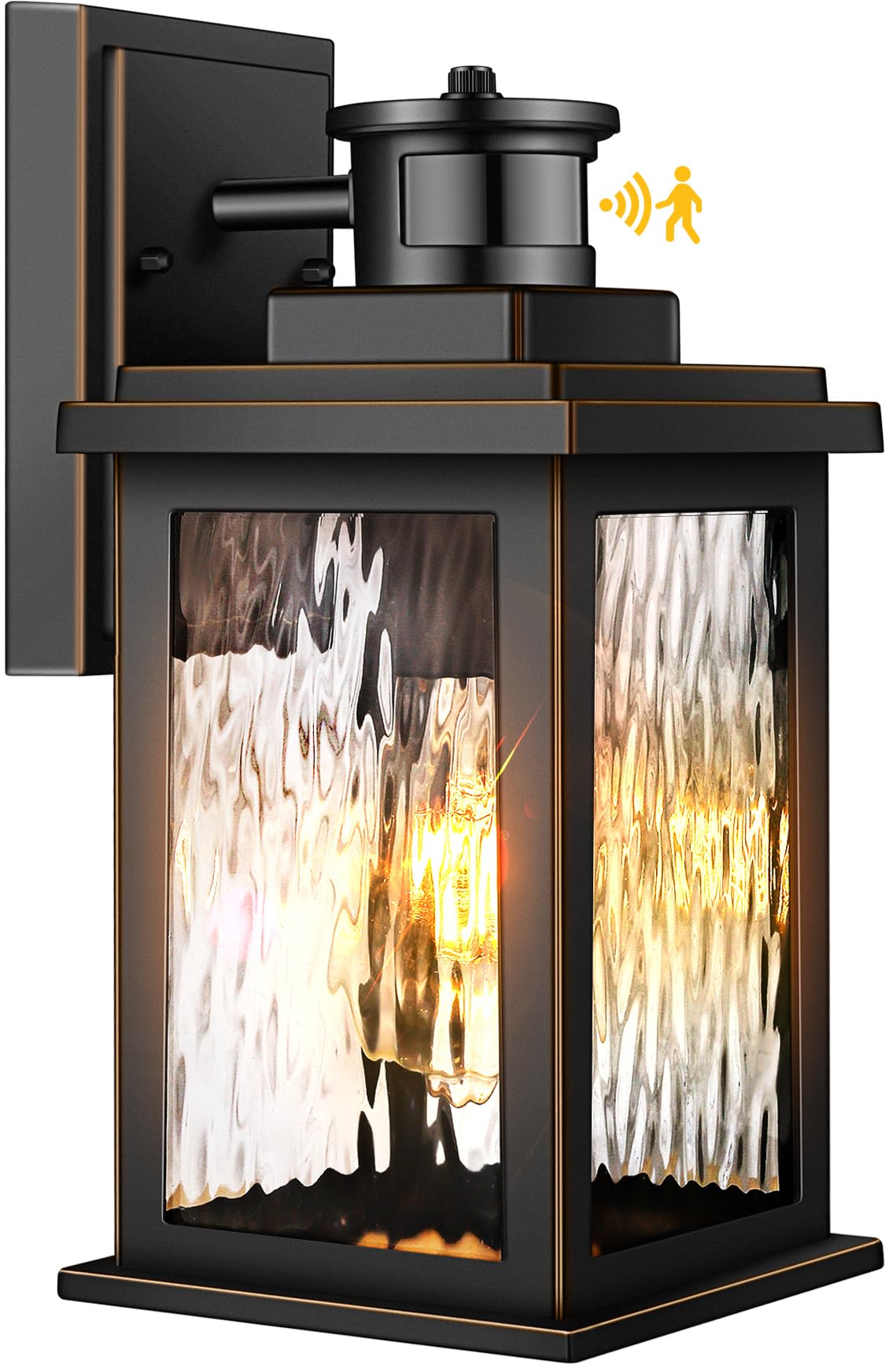 VIANIS motion sensor outdoor wall light with porch lantern guides entryways at dusk