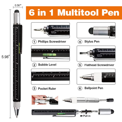 VIBELITE multitool pen flathead and Phillips tips for quick fixes