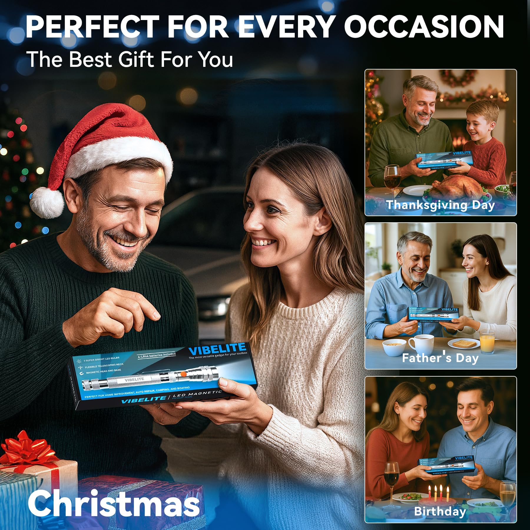 VIBELITE LR44 batteries included for immediate use.