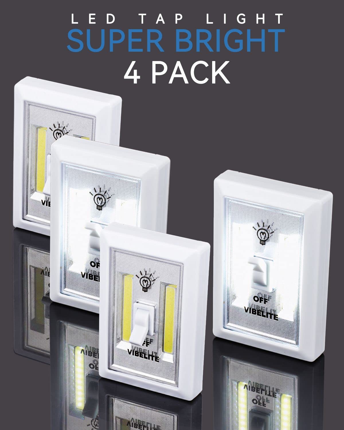 VIBELITE LED night light switch magnetic installation for quick mounting
