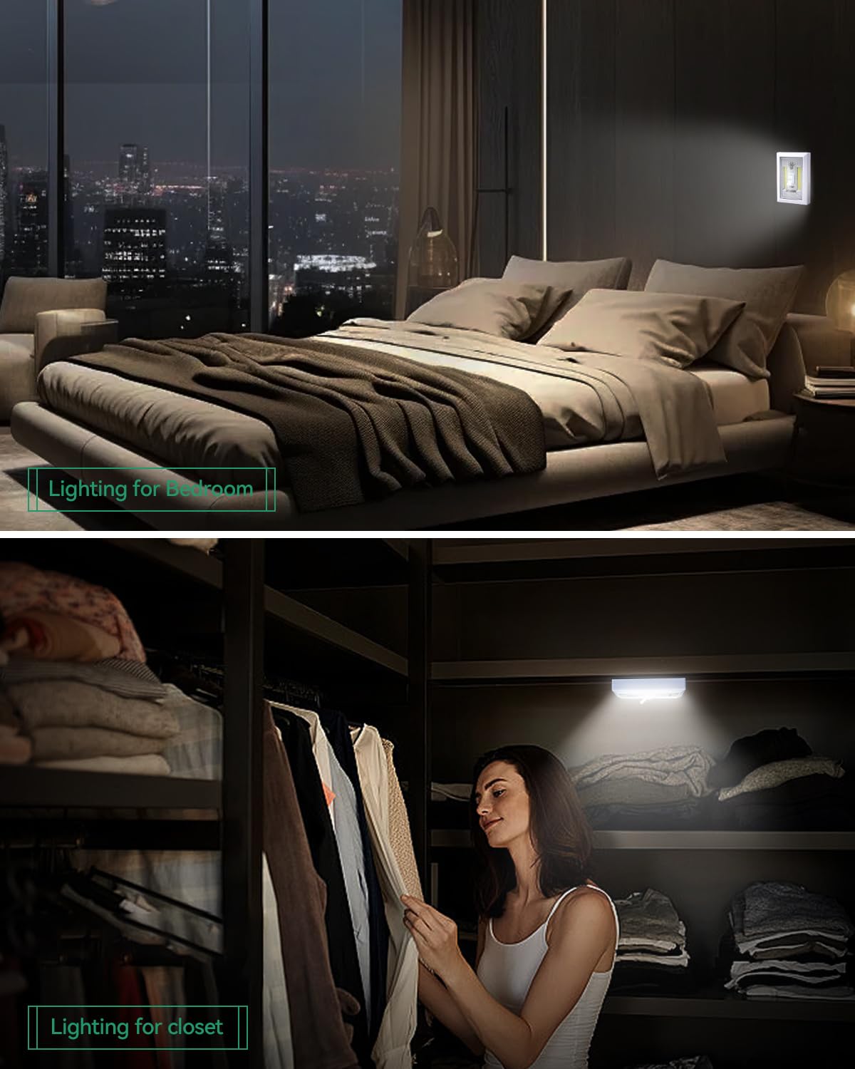 VIBELITE LED night light switch stairwell-light for safe steps