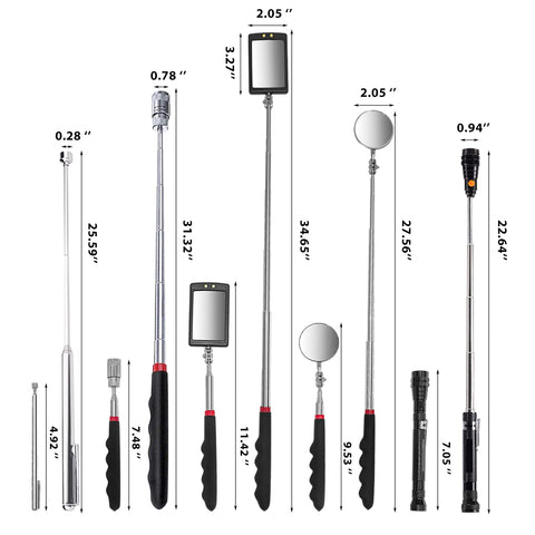 VIBELITE 15lb magnetic pickup rod with LED for heavier metal items.