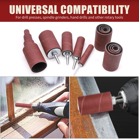 VIBRATITE 80-grit sanding sleeve enables fast material removal