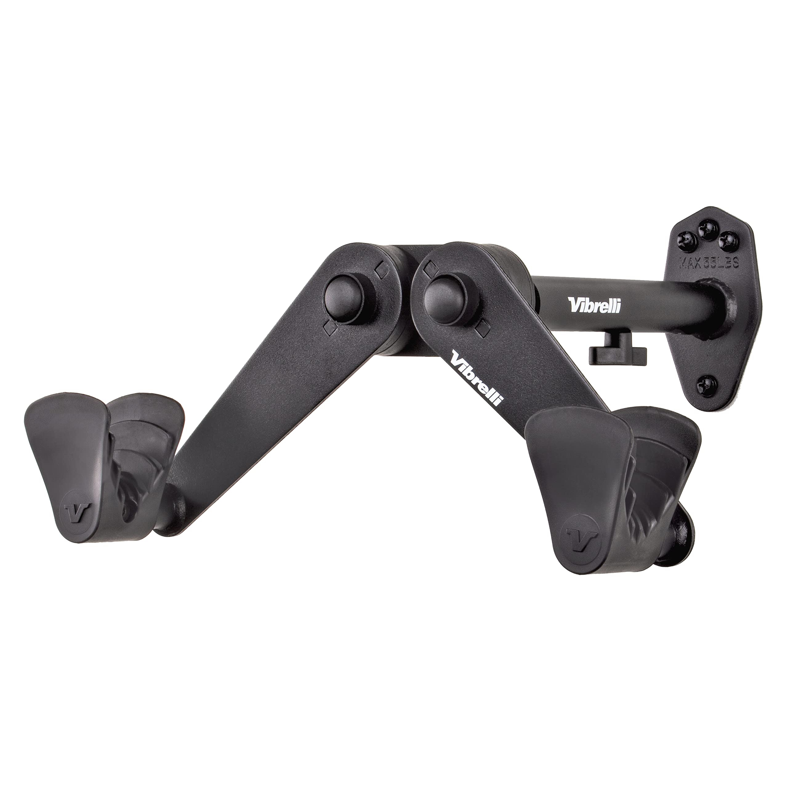 Vibrelli bike wall mount horizontal setup keeps bikes off the floor and saves space.