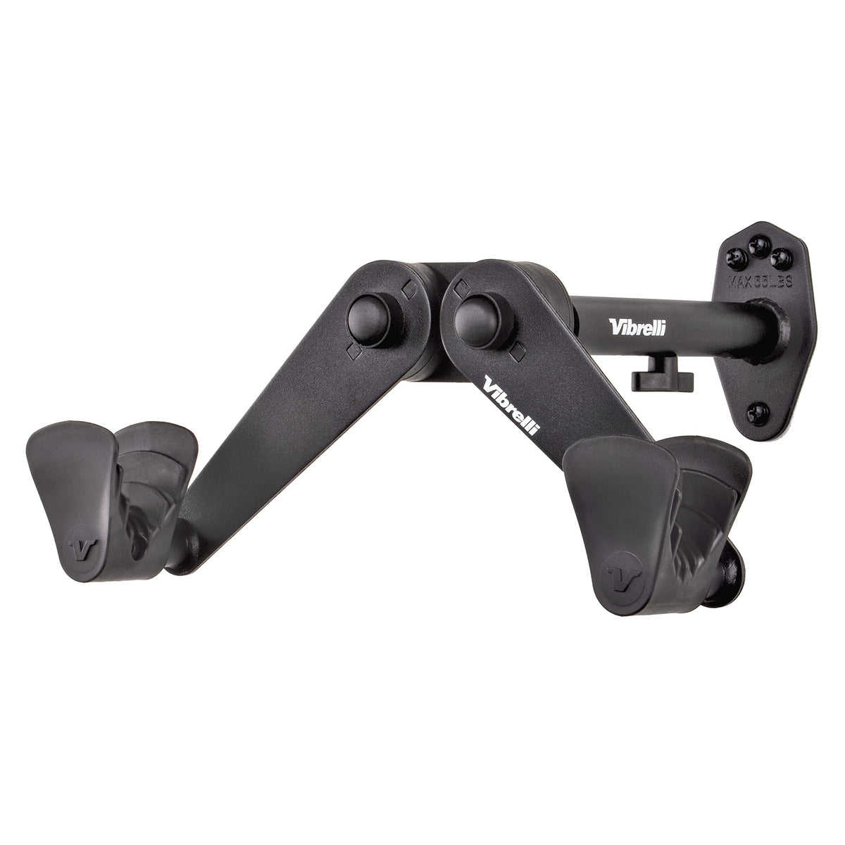 Vibrelli bike wall mount horizontal setup keeps bikes off the floor and saves space.