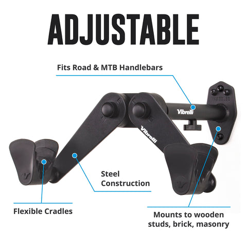 Vibrelli frame cradle cushions frame and avoids cable damage.