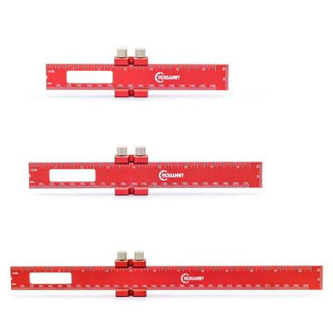 VICHSAMWY 6-inch slide-stop ruler with durable metal construction for precise scribing.