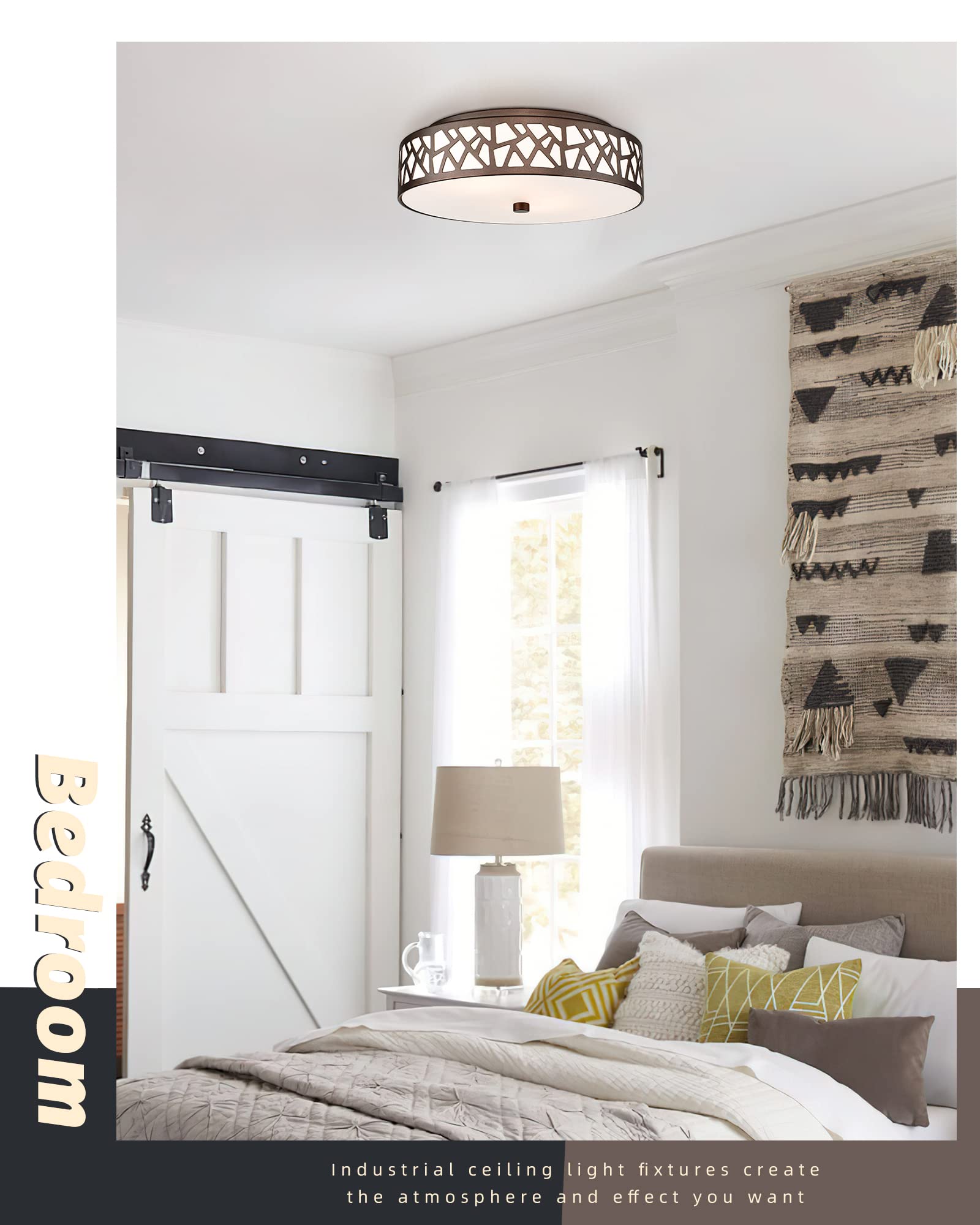 VICNIE 12-inch flush mount canopy for clean ceiling line