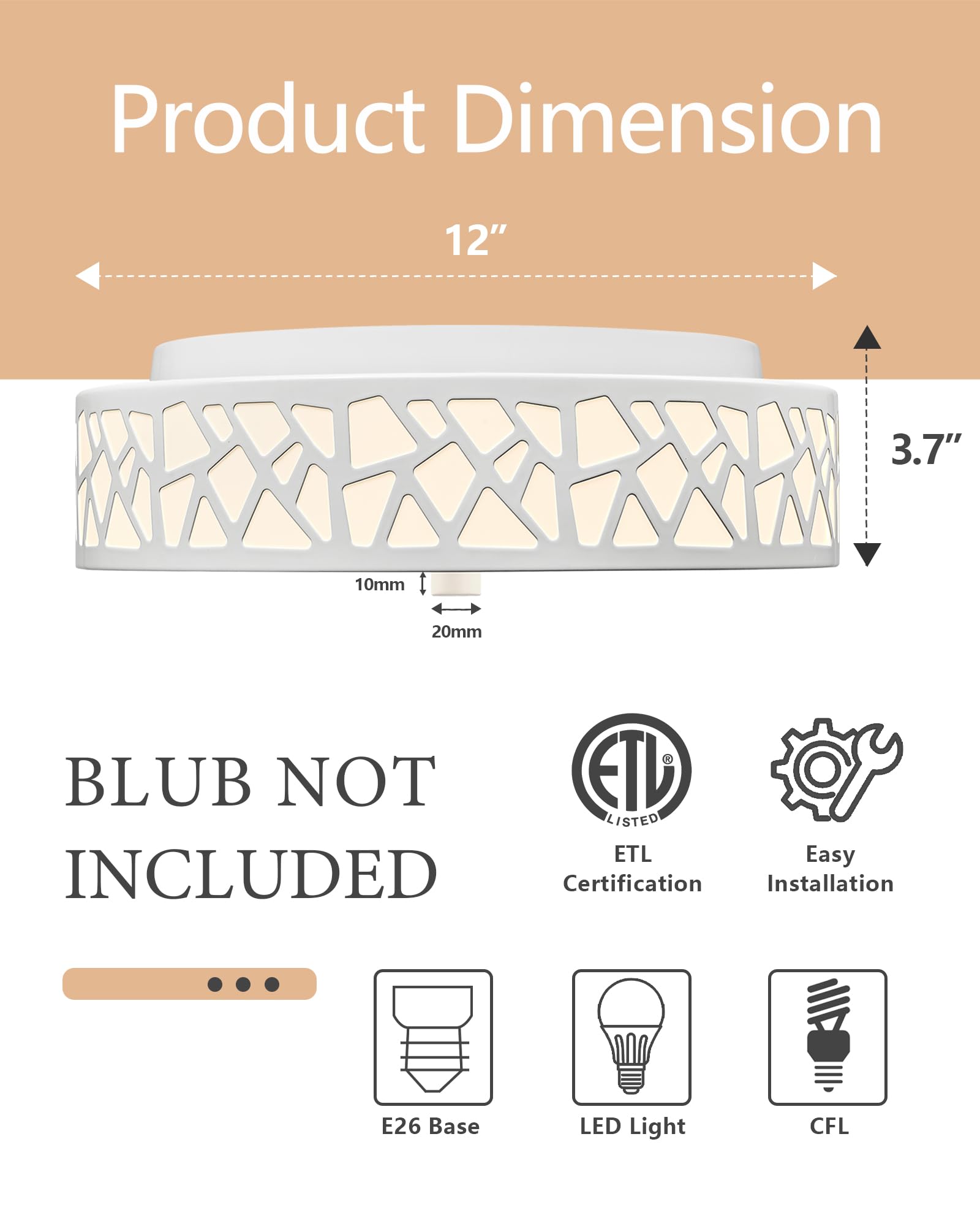 VICNIE kitchen/entryway light for clear task lighting