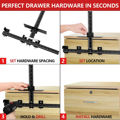 Vicrays cabinet handle jig left-right door switch for faster installs