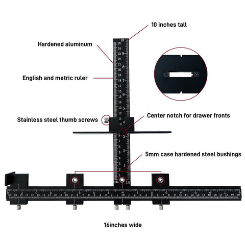 Vicrays cabinet handle jig steel bushings for durability