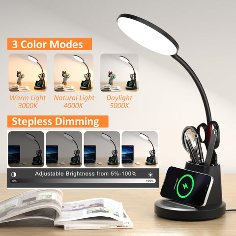 Vicsoon desk lamp demonstrates three color modes for versatile lighting