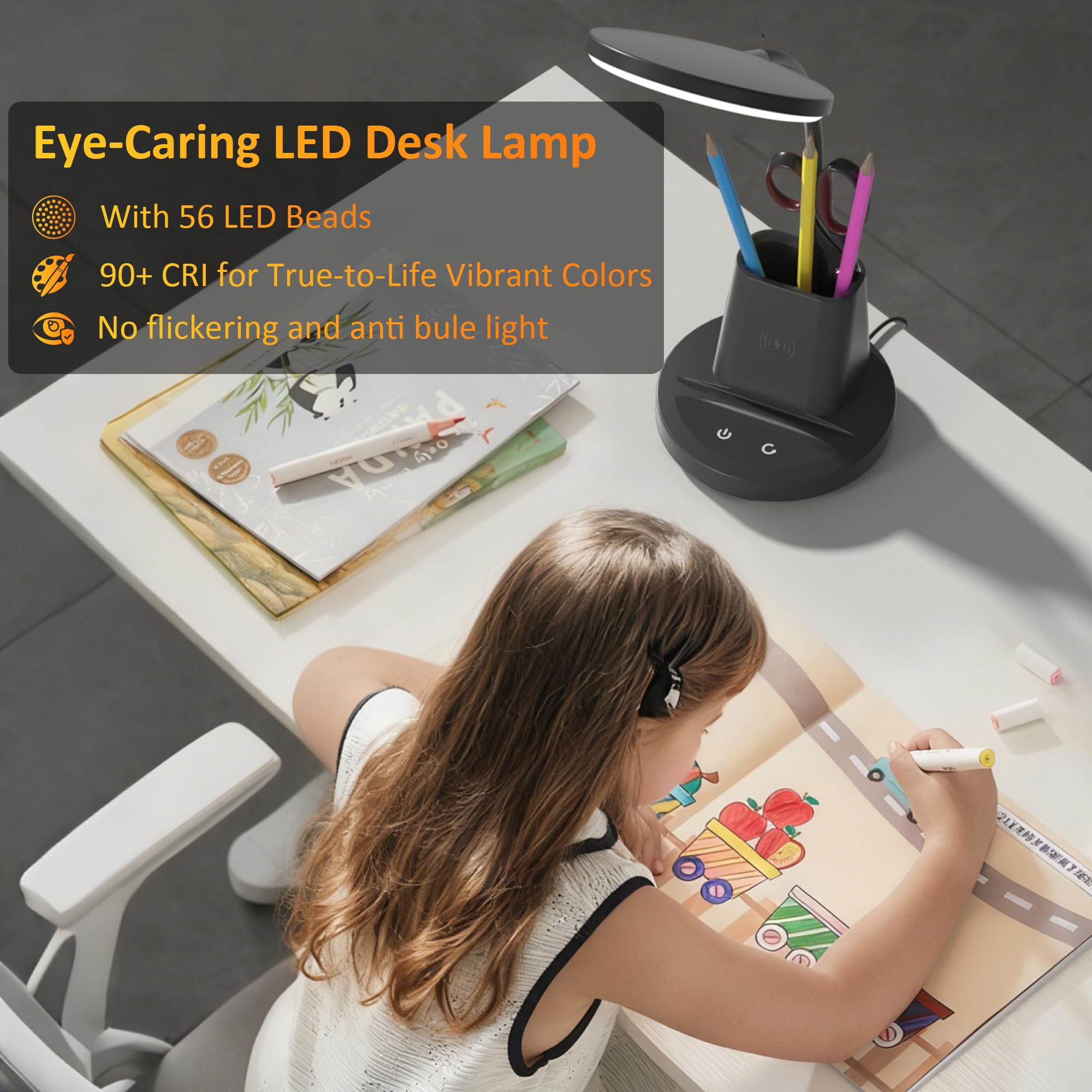 Vicsoon desk lamp 5000K daylight mode for detailed tasks