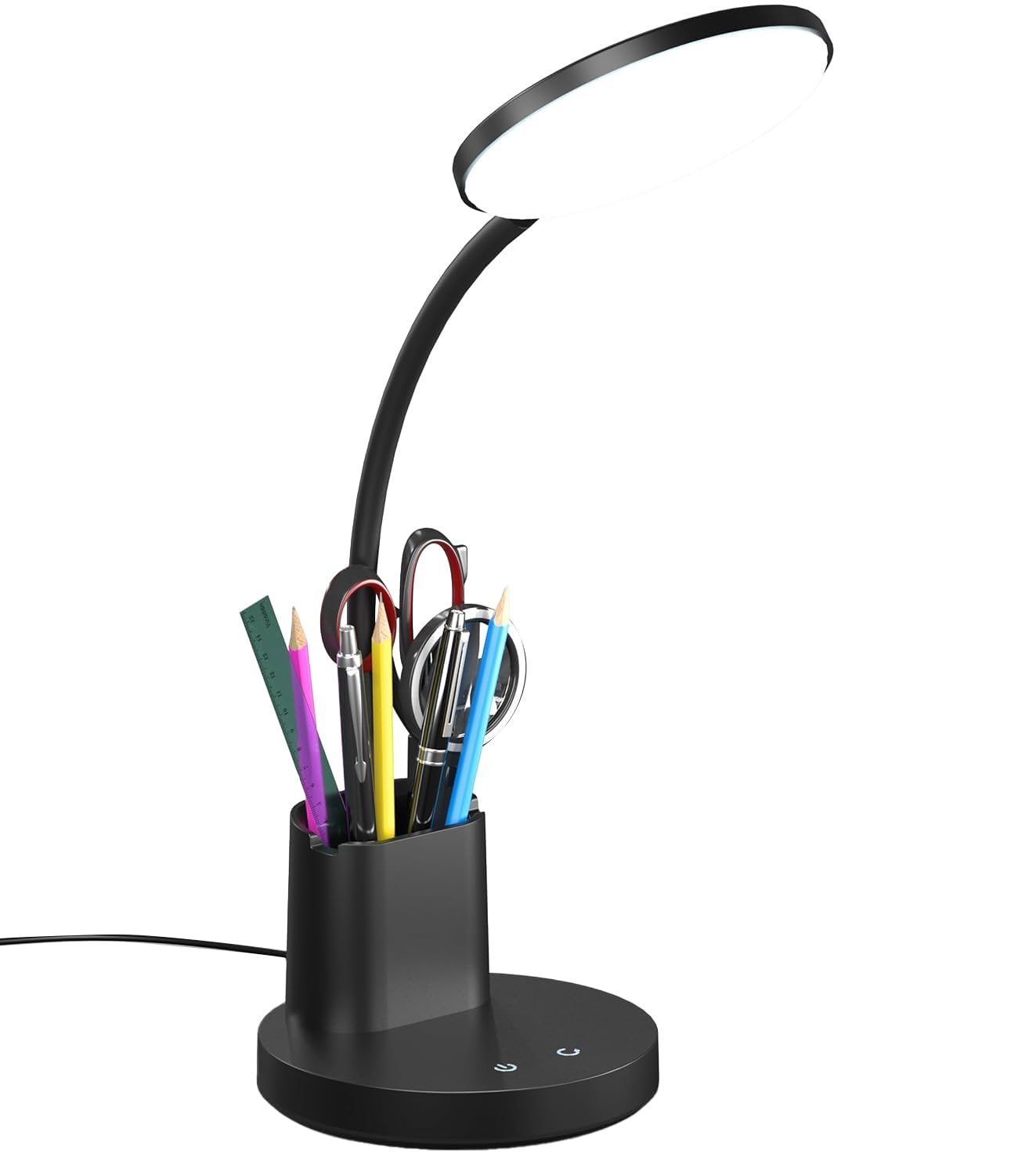 Vicsoon desk lamp in black finish complements modern home office decor.