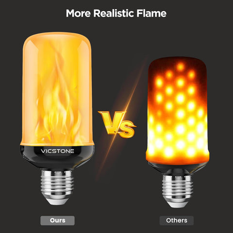 Vicstone eco-friendly flame bulb with four modes for versatility