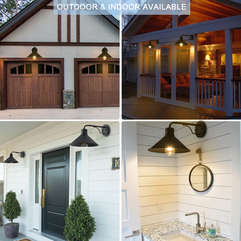VICTOGATE interior-exterior versatility with matte black barn light suited for walls