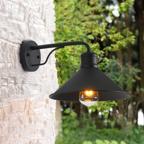 VICTOGATE two-pack farmhouse wall lights portrait showing classic barn style for home exteriors