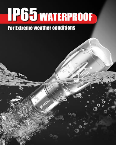Victoper LED flashlight 2-pack five modes for versatile visibility
