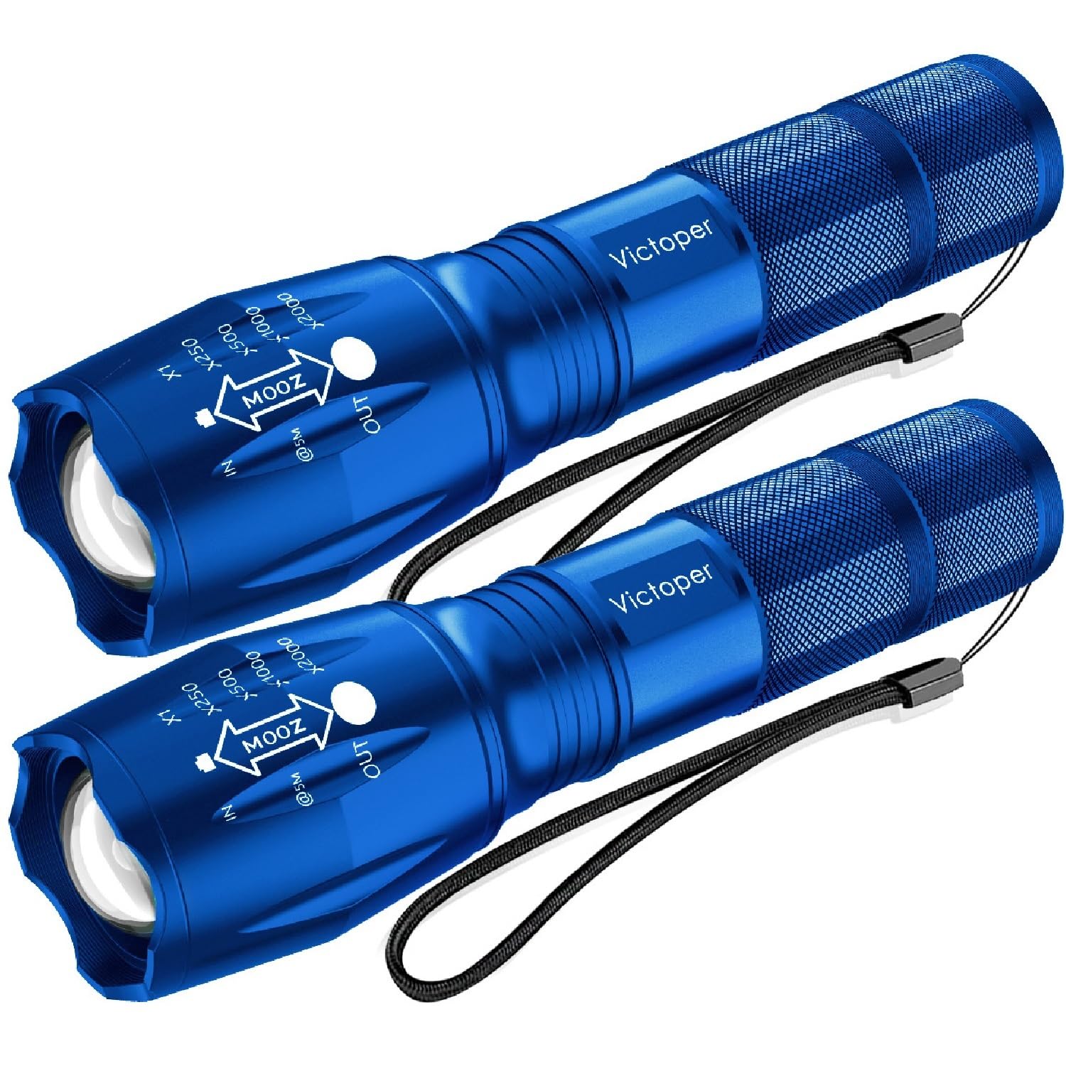 Victoper blue flashlight pair with compact design for easy everyday carry