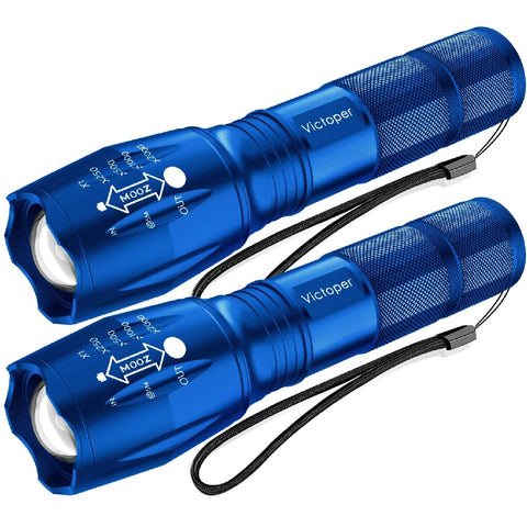 Victoper blue flashlight pair with compact design for easy everyday carry