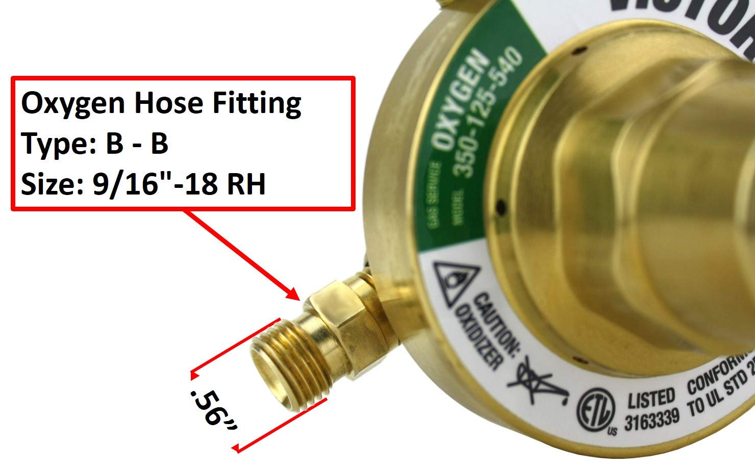 VICTOR 350-125-540 full brass construction highlighting robustness