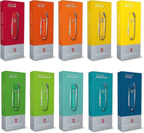 Victorinox Classic SD 58mm frame showcases compact, pocket-friendly design.