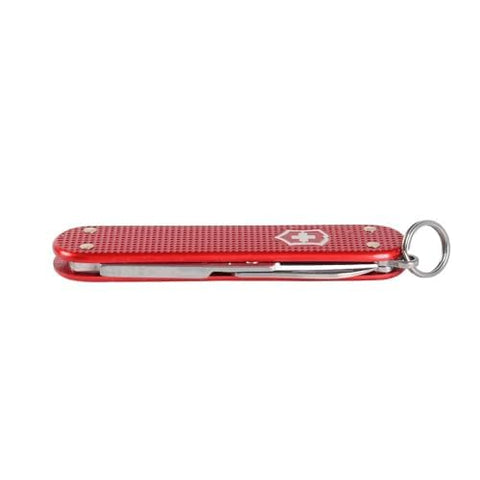 Victorinox Classic SD nail file detail, smooth edge for on-the-go grooming.