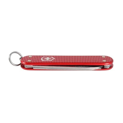 Victorinox Classic SD small blade visible, handy for quick tasks.