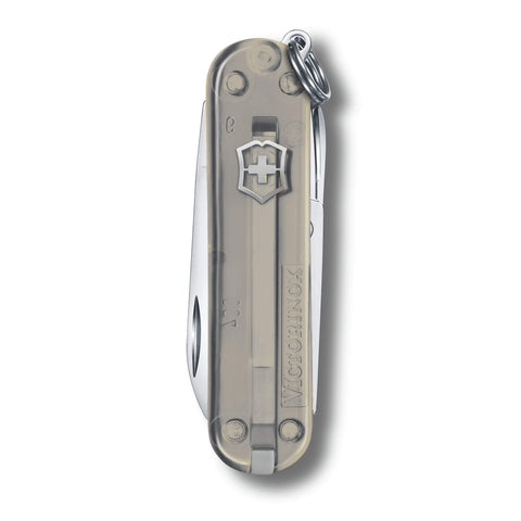 Victorinox Classic SD small blade in action for quick cuts.