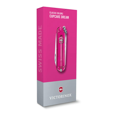 Victorinox Classic SD nail file included for quick grooming.