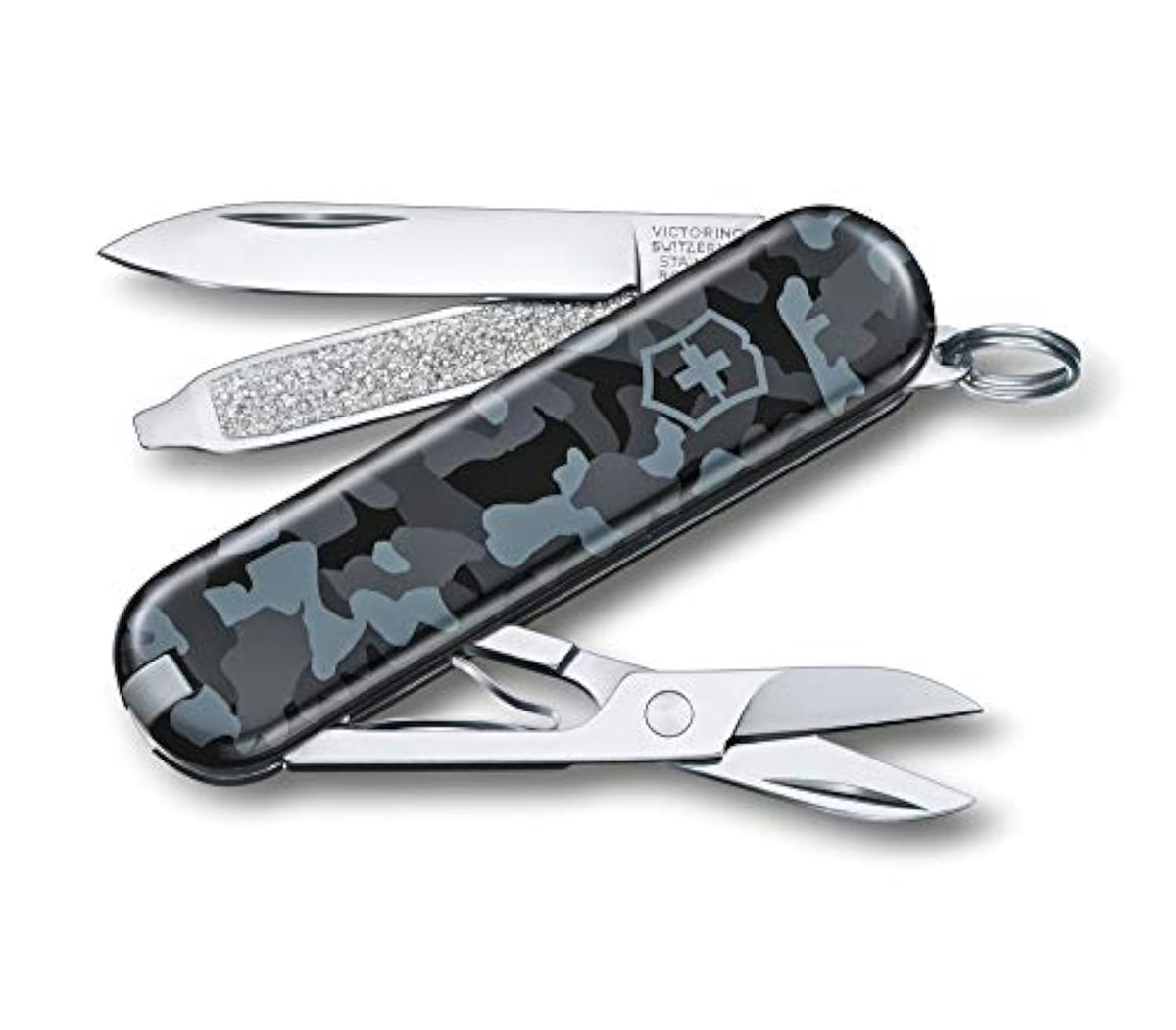 Victorinox Classic SD navy camouflage pocket knife for everyday tasks.