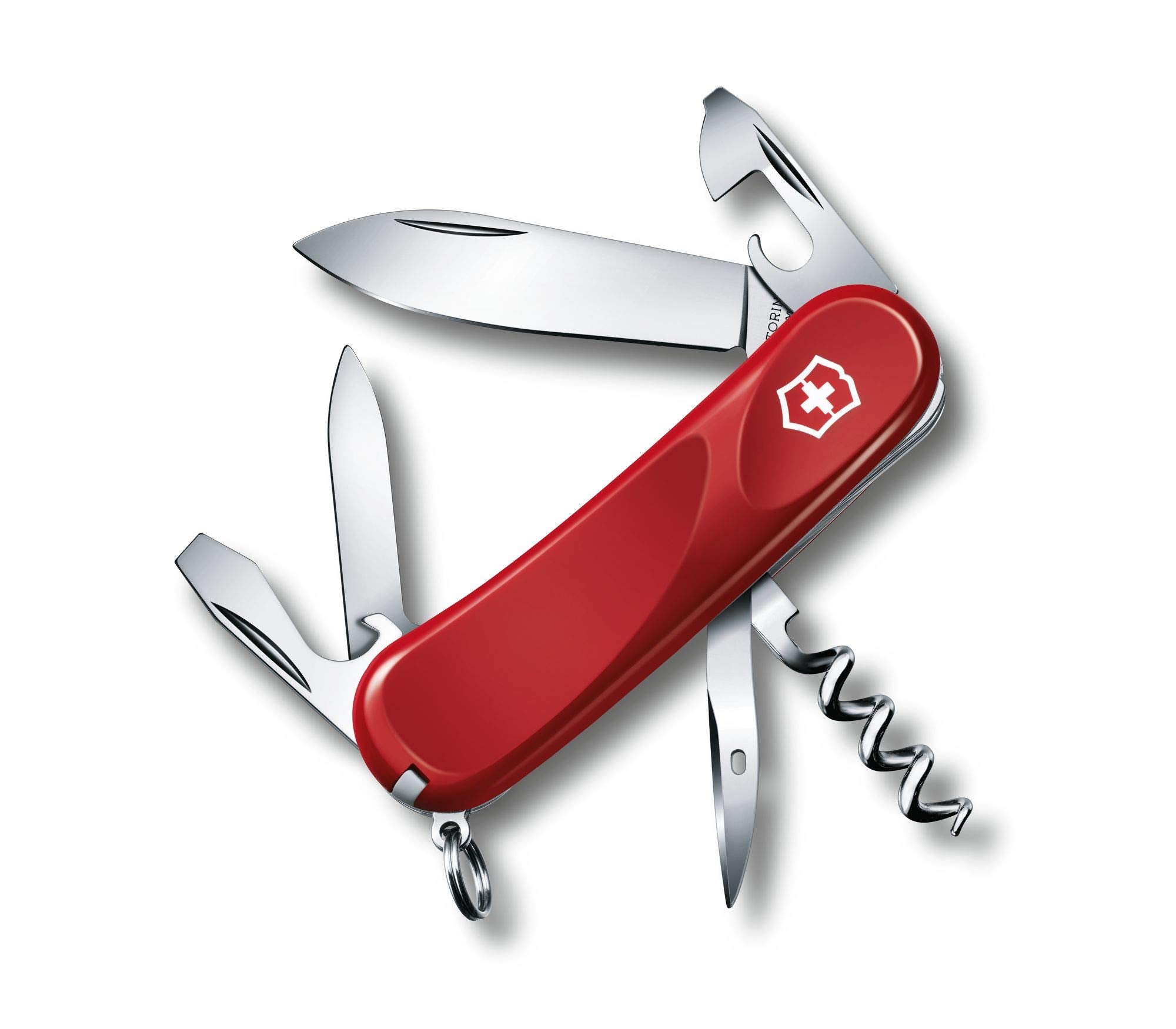 Victorinox Evolution 10 red pocket knife with ergonomic grip for everyday tasks and reliability