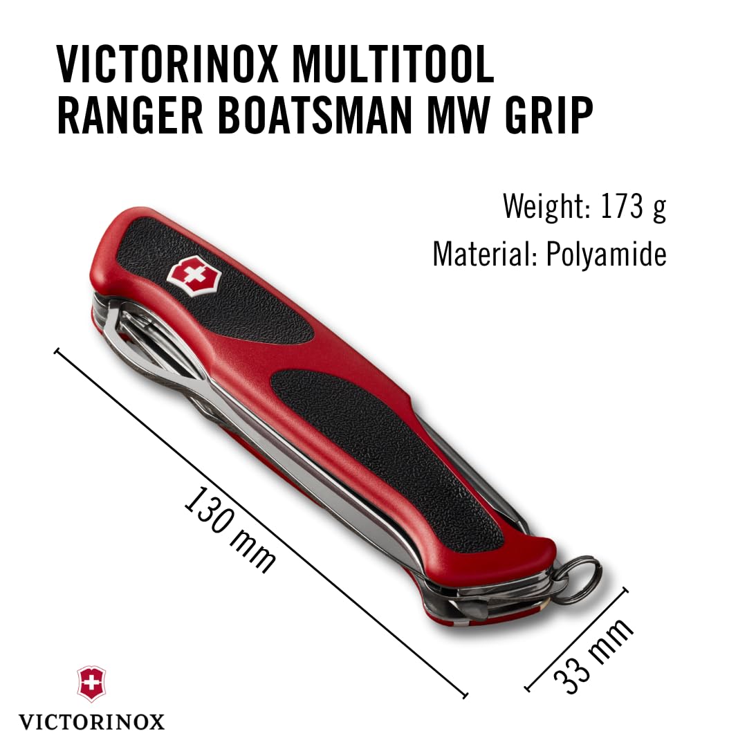 Victorinox RangerGrip 78M can opener and cap lifter in one versatile tool.
