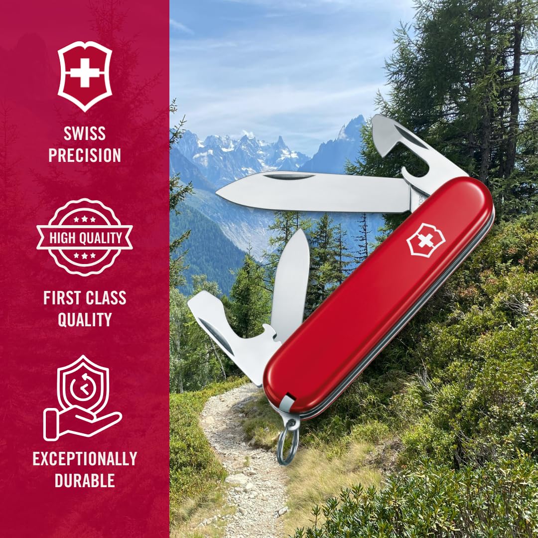 Victorinox Recruit compact design fits in pocket or bag.