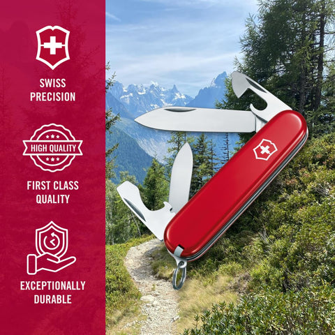 Victorinox Recruit compact design fits in pocket or bag.