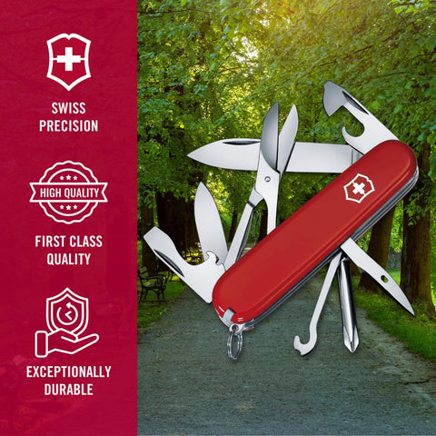 Victorinox Super Tinker compact form fits pockets and bags for travel.
