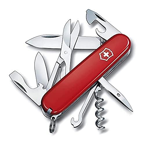 Victorinox Swiss Army Climber close-up of polished cellidor handle.