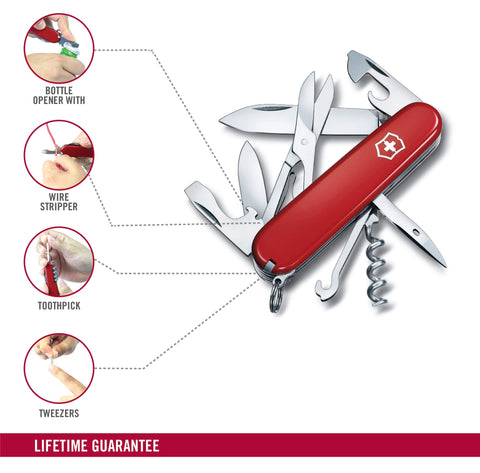 Victorinox Swiss Army Climber compact size and lightweight feel.