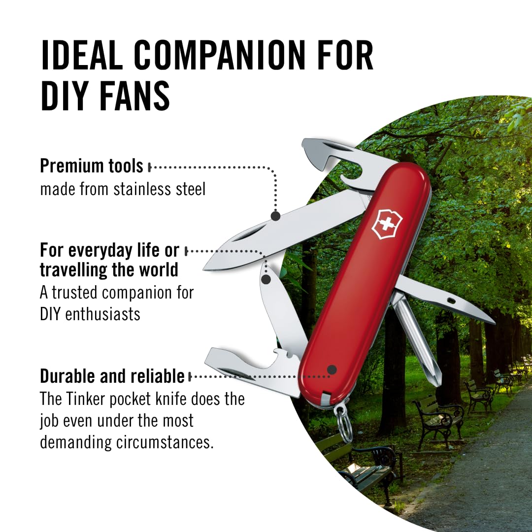 Key ring included keeps the Victorinox Tinker within easy reach.