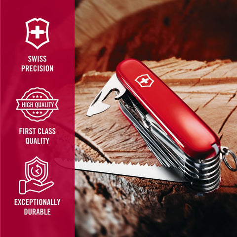 Victorinox Swiss Champ compact red pocket knife ready for daily carry.