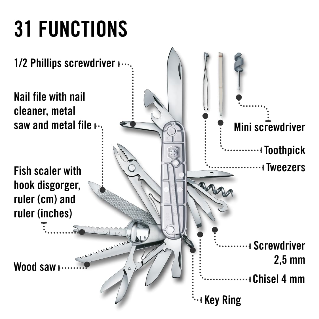 Victorinox Swiss Champ fish scaler with ruler for outdoor use