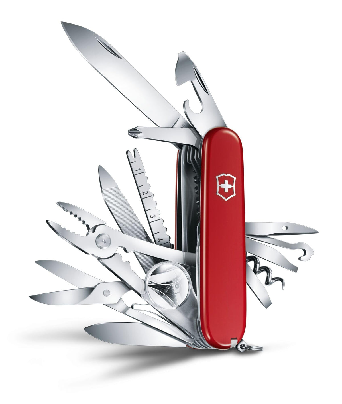 Victorinox Swiss Champ large blade for precise everyday cutting.
