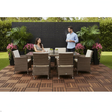 VICTORY RELAX acacia deck tiles weather-resistant for outdoor use