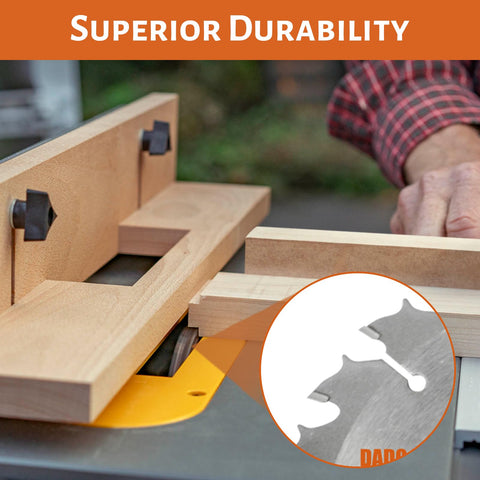 VICUTI 10'' Dado set with 1/8'' chippers enables versatile groove widths