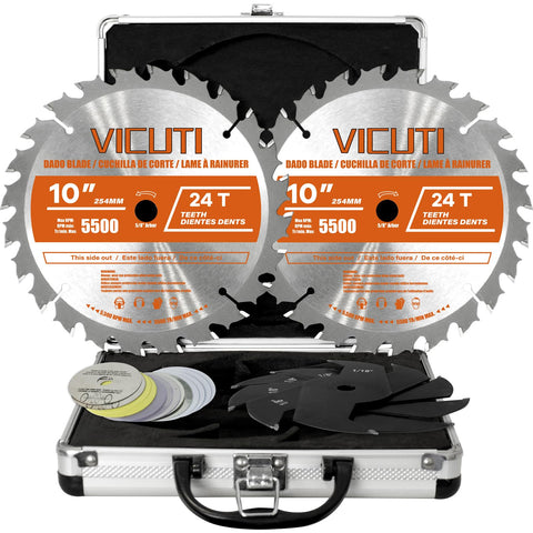 VICUTI 10'' outer blades deliver precise dados for flawless joinery
