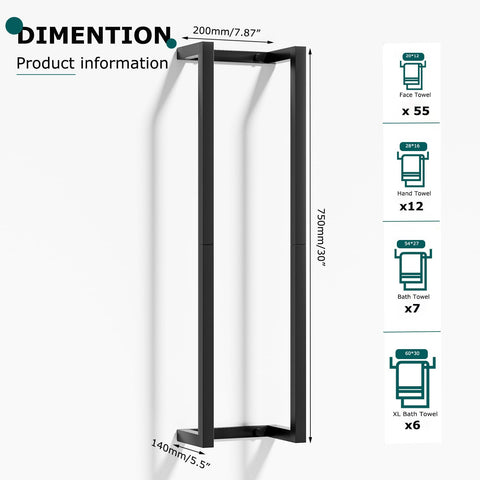 VIDA-ZONE easy-install towel rack for quick home setup.