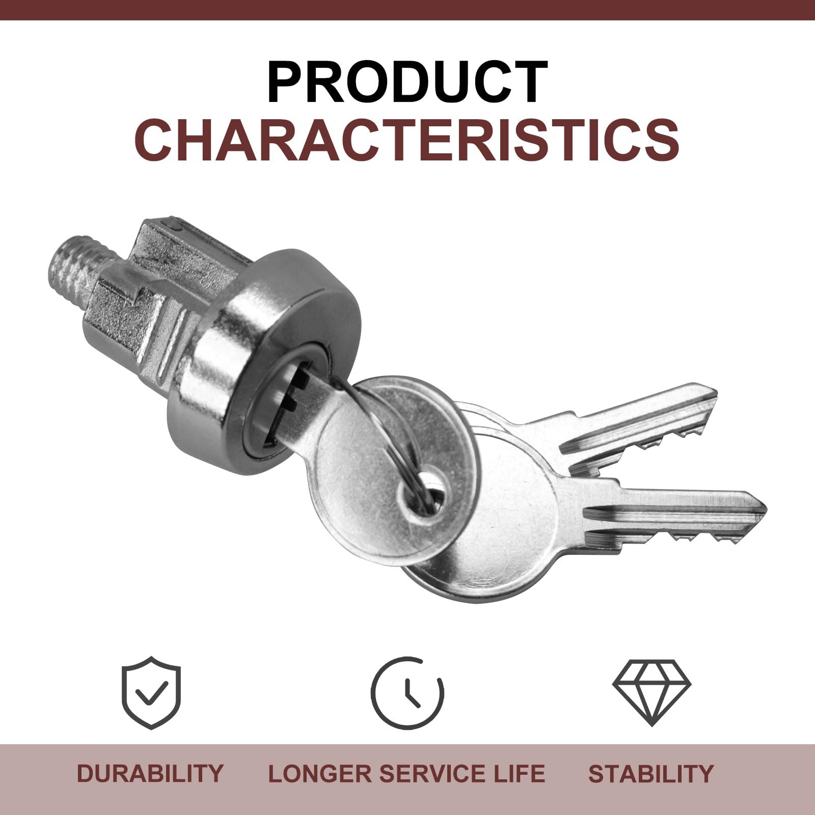 VIDABTE metal mailbox lock close-up highlighting robust construction.
